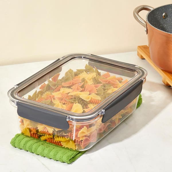 LARGE Glass Containers for Food Storage with Locking Lids Baking Dish Set 3  120 OZ/70 OZ/35 OZ Meal Storing Serving Leakproof Ovensafe