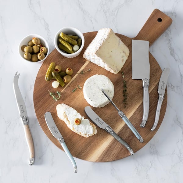 Gourmet cheese knife set, rustic farmhouse