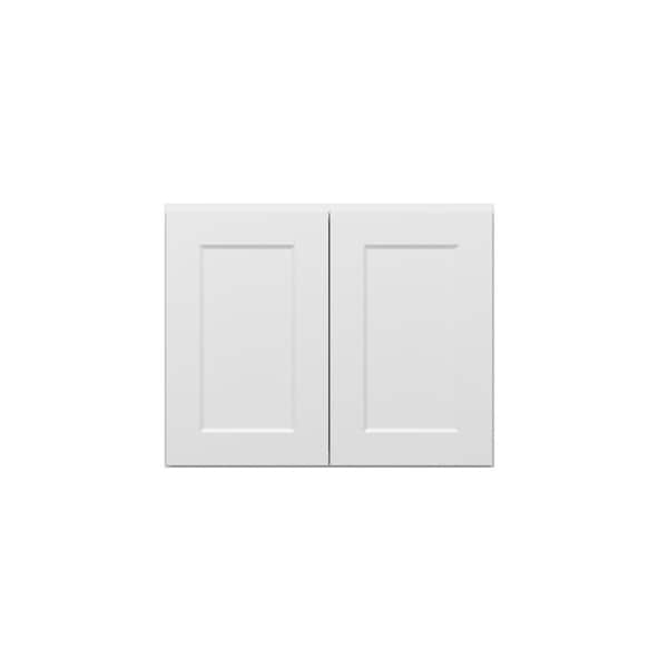 Unbranded Norfolk Shaker 30 in. W x 24 in. H x 24 in. D in Painted White Plywood Assembled Wall Cabinet