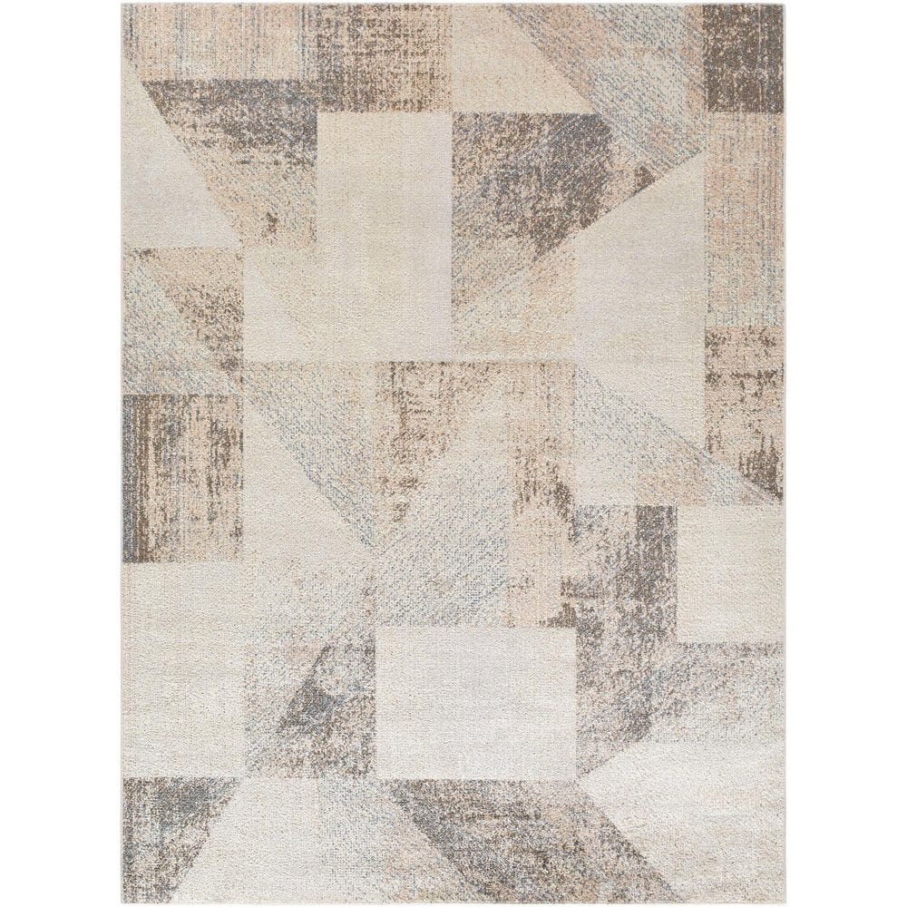 Lillian Dark Brown Modern Geometric 6 ft. 7 in. x 9 ft. Area Rug price history on PriceWatchPro