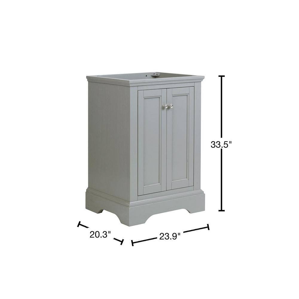 Windsor 24" Gray Solid Wood Freestanding Bathroom Vanity Cabinet