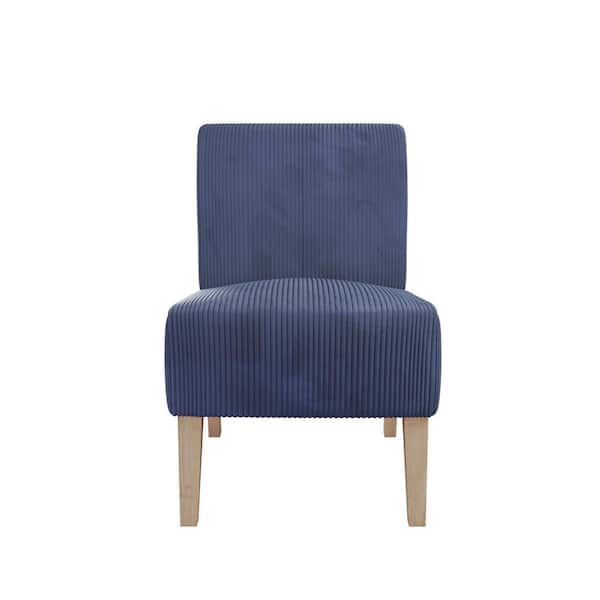 DHP Hazen, Navy Couduroy, Armless Chair