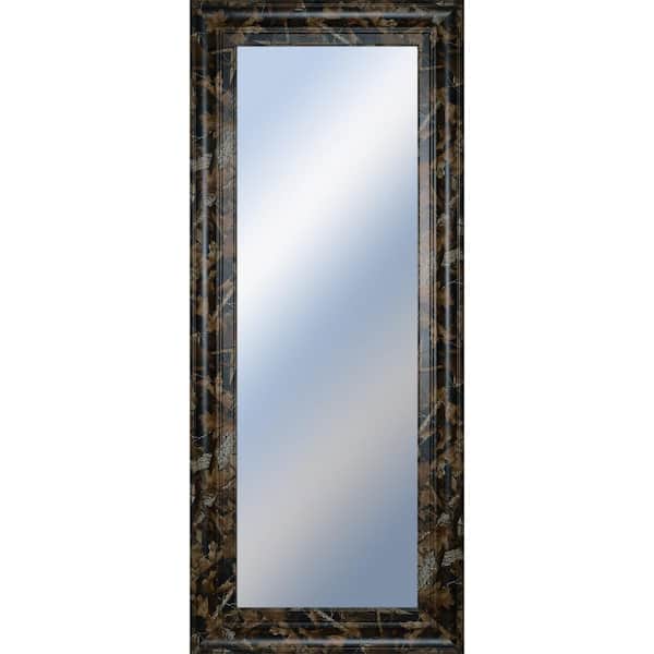 Classy Art Small Rectangle Brown Hooks Classic Mirror (18 in. H x 42 in. W)