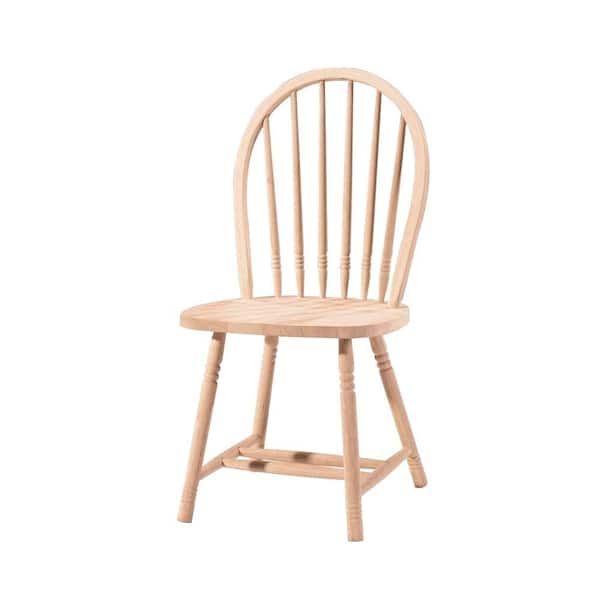 International Concepts Unfinished Wood Spindle Back Windsor Dining Chair