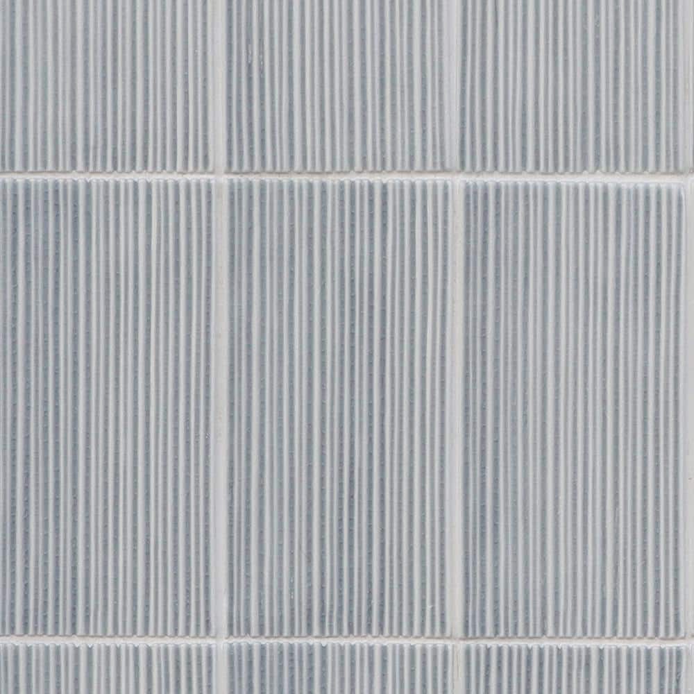 Sky Blue Polished Glass Subway Wall Tile for Bathroom and Kitchen