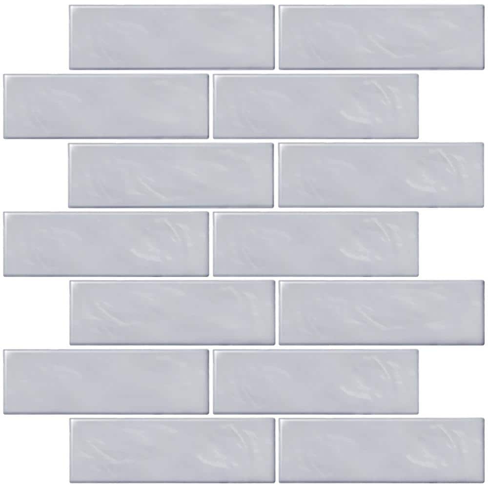 Lavanda Blue 2.5 in. x 8 in. Polished Ceramic Subway Tile Sample (0.13 sq. ft./Piece) price history on PriceWatchPro
