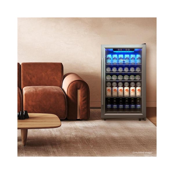TCL 19.49 in. Single Zone 132 Cans Stainless Beverage Cooler