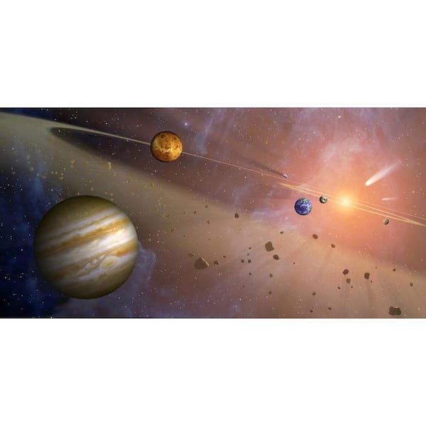 Biggies Asteroid View - Weather Proof Scene for Window Wells or Wall Mural - 120 in. x 60 in.