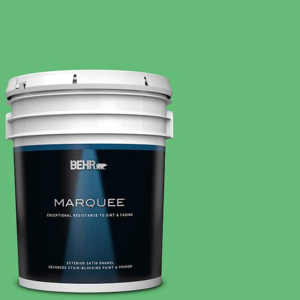 BEHR MARQUEE 5 gal. #450B-5 Lady Luck Satin Enamel Exterior Paint & Primer