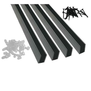 6 ft. Wild Hog Black Aluminum Hog Track Kit (5-Pack)