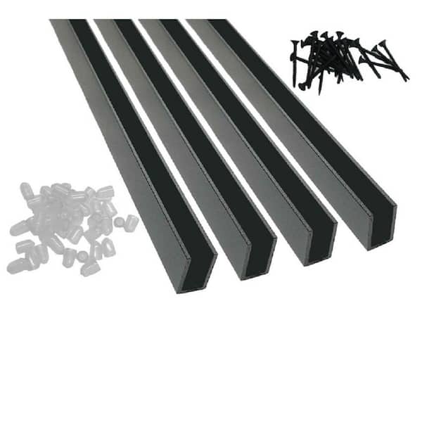 Unbranded 8 ft. Wild Hog Black Aluminum Hog Track Kit (5-Pack)