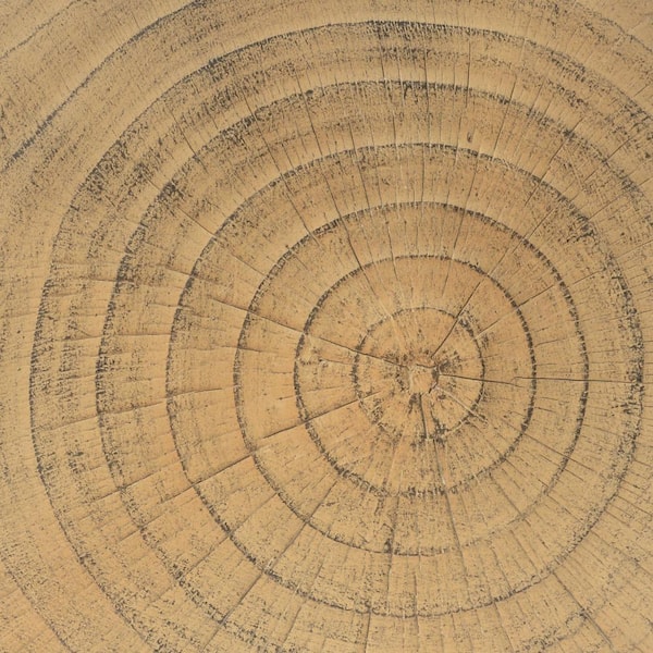 Natural Round MGO Hollow Outdoor Side Table, All-weather Wood-like