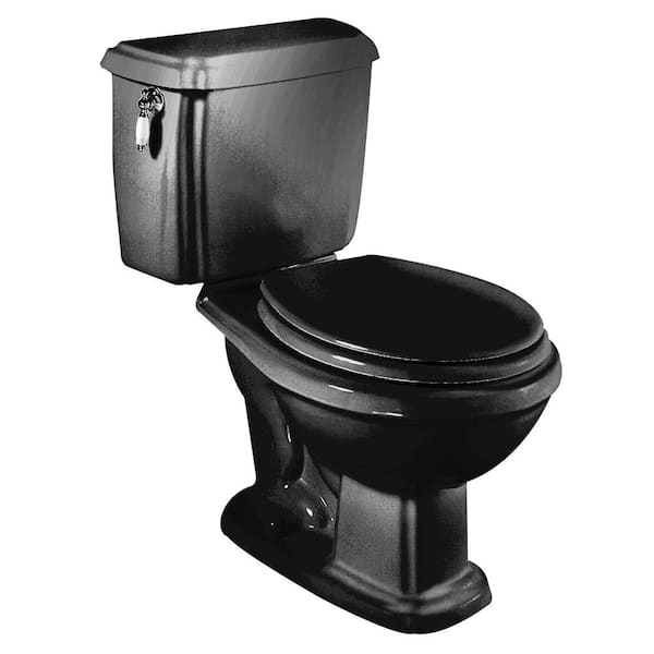 American Standard Antiquity 2-Piece 1.6 GPF Elongated Toilet in Black-DISCONTINUED