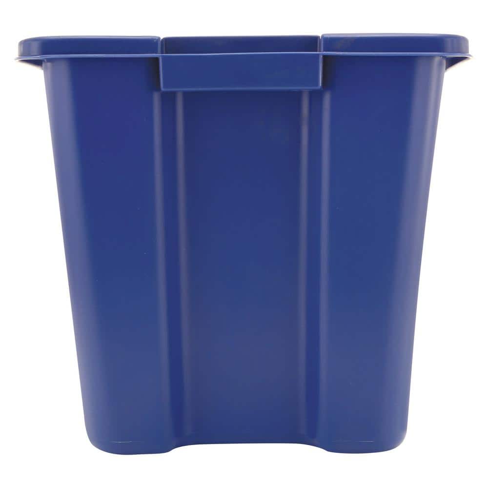 Blue 14 Gallon Stackable Plastic Recycling Bin