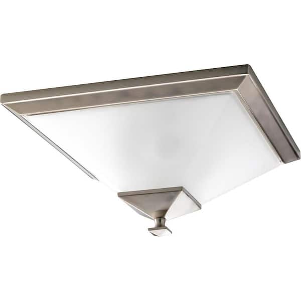 Progress Lighting North Park 2-Light Brushed Nickel Flush Mount