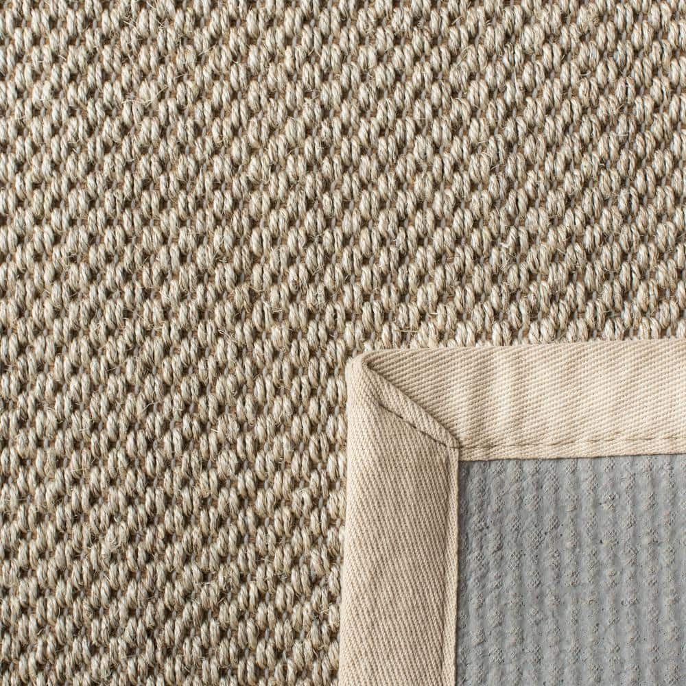 Hand-Knotted Marble Beige Sisal Area Rug, 9' x 12'