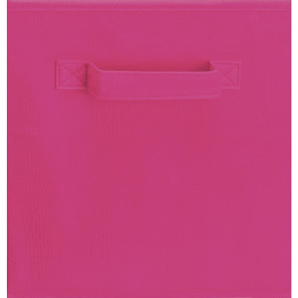 ClosetMaid 11 in. D x 11 in. H x 11 in. W Pink Fabric Cube Storage Bin 1139  - The Home Depot