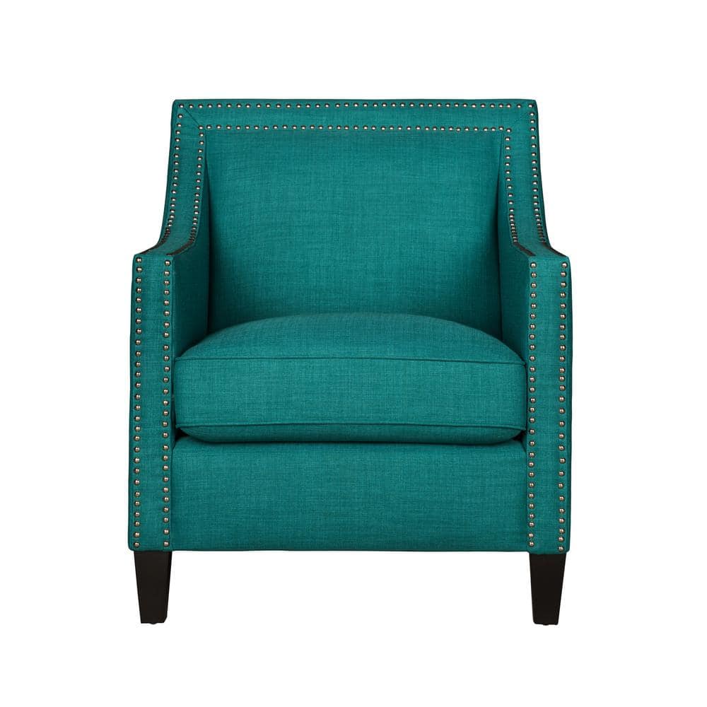Heirloom Teal Transitional Wood Accent Chair
