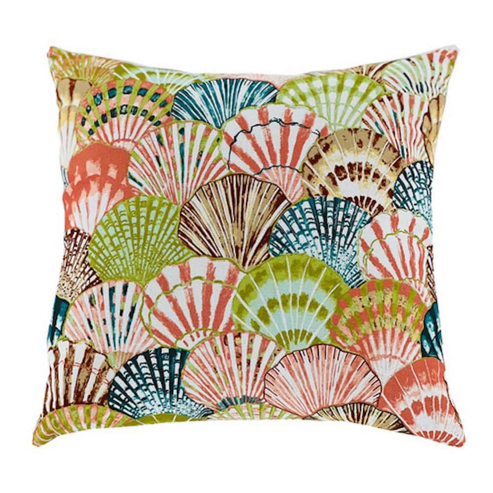 18 in. x 18 in. Outdoor Patio Throw Pillow in Layered Shells price history on PriceWatchPro