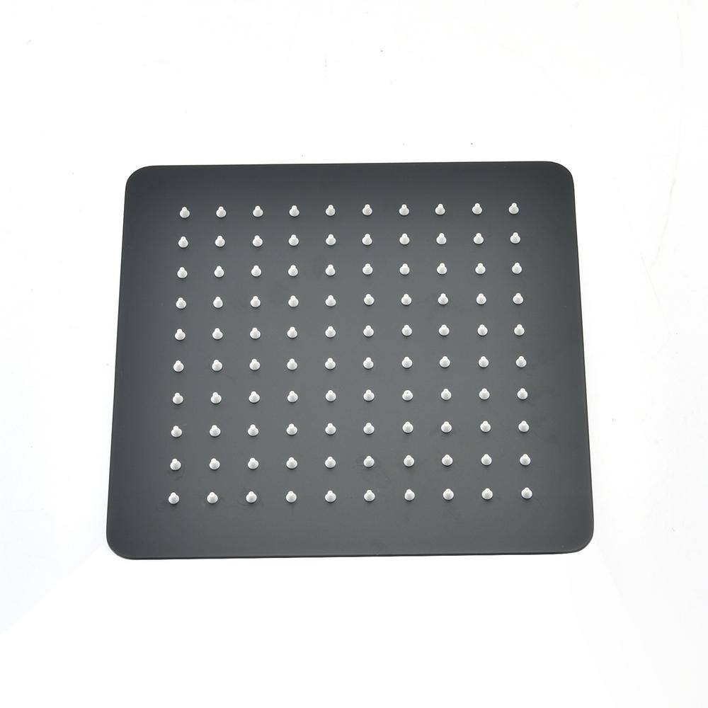 1-Spray Patterns with 2.5 GPM 12 in. Wall Mount Rain Fixed Shower Head in Matte Black price history on PriceWatchPro