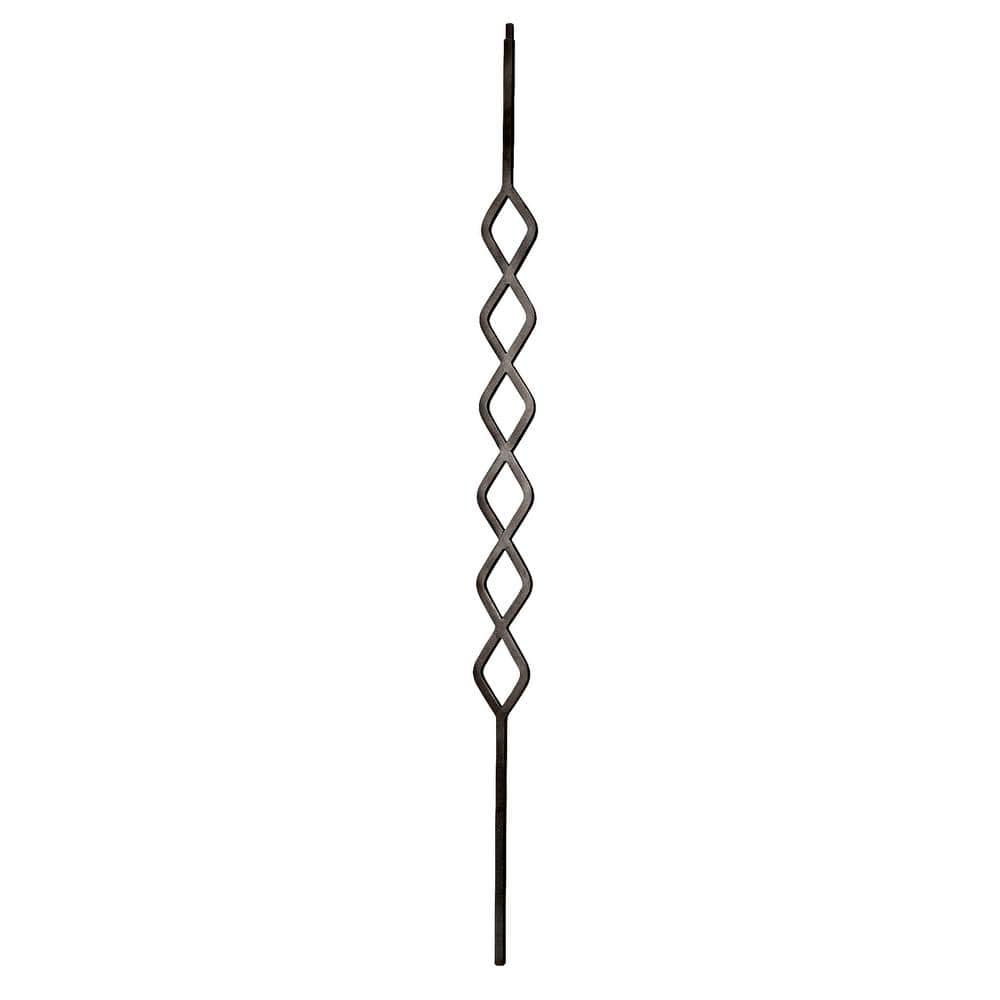 Arteferro 44 In X 2 34 In Diamond Accent Design Dark Champagne Powder Coated Wrought Iron 0627