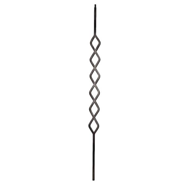 arteferro 44 in. x 2 3/4 in. Diamond Accent Design Dark Champagne Powder Coated Wrought Iron Metal Stair Baluster