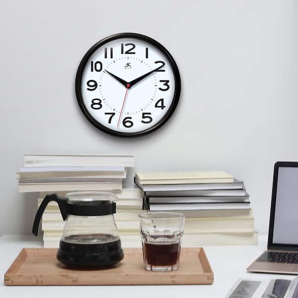 Infinity Instruments Black Metro Wall Clock 14220BK-3364 - The