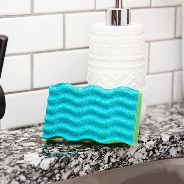 (NET)Double Sided Dishwashing Sponge For Kitchen Dish Washing Cleaning  Sponge Kitchen Accessories Wipe Dish Cleaning Tools