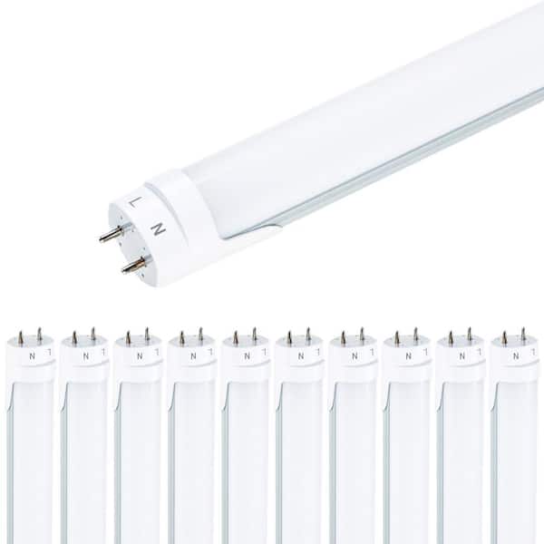 Viribright 27-Watt Equivalence T8 4-Foot Ballast Compatible 2000 Lumen LED Light Bulb Tubes 5000K (10-Pack)
