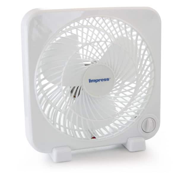 Impress 9 in. Box Fan- White
