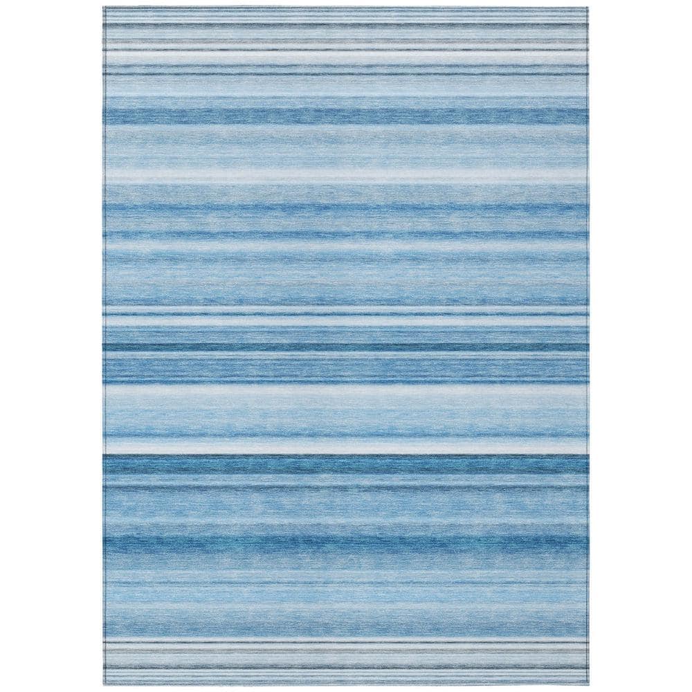 Addison Rugs Chantille ACN529 Blue 5 ft. x 7 ft. 6 in. Machine Washable ...