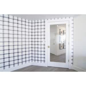 36 in. x 96 in. 1-Lite Primed Solid Core MDF Wood Interior Door Slab