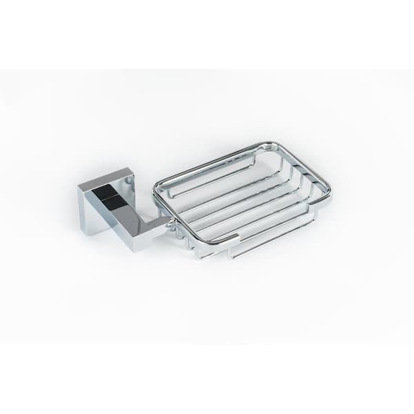 Italia Capri Wall-Mounted Soap Basket in Polished Chrome