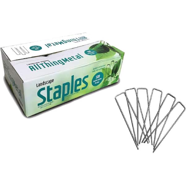 Ashman Online Ashman Galvanized Garden Stakes Landscape Fabric Staples: (500-Pack) 6 in. Sod and Fence Stake: Sturd, Rust-resistant