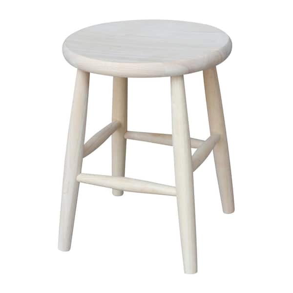 International Concepts 18 in. Unfinished Wood Bar Stool