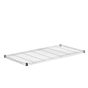 1 in. H x 48 in. W x 18 in. D 350 lbs. Weight Capacity Freestanding Steel Shelf in Chrome