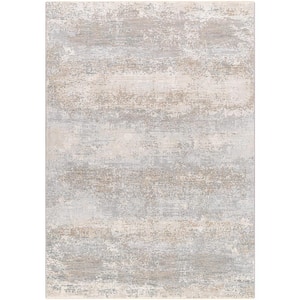 Salvail Gray/Blue 10 ft. x 14 ft. Striped Indoor Area Rug