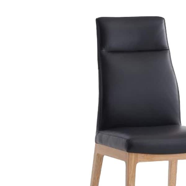 Acme Furniture Raquan Black Leather and Walnut Finish