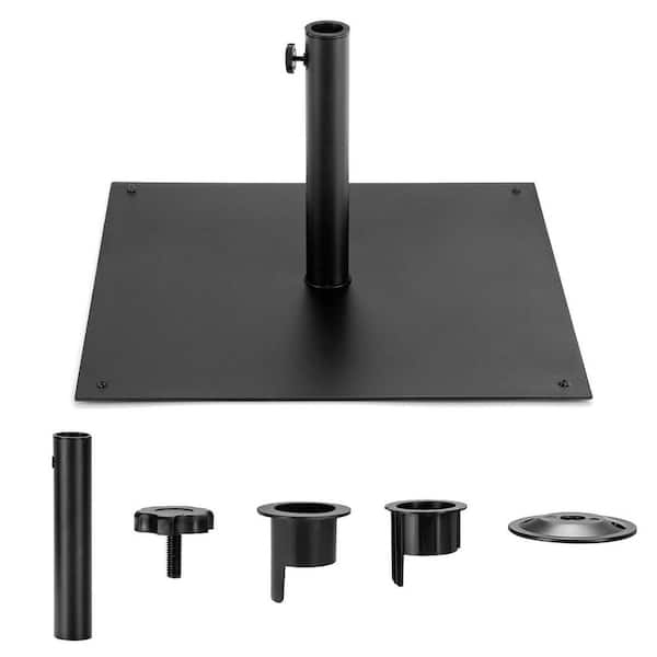 LIVIZA 25 in. Square Steel Patio Umbrella Base in Black