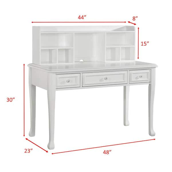 Girls white best sale desk with hutch