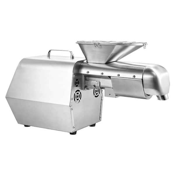 Stainless Steel Oil Press Machine, 11 lbs./H Capacity, 1250W Oil Extractor, 122℉-572℉ for Peanuts Sesames, (Set of 1)