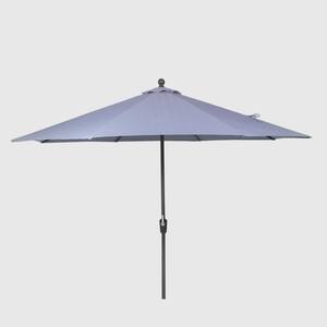 10 ft. Aluminum Market Auto-Tilt Umbrella in Steel Blue