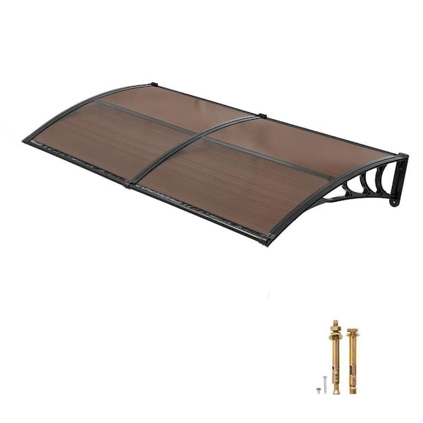 Door Awning 38 x 78 in., Weather Protection, Snow and Sun, Outdoor Window Canopy with Drainage and Bracket, 2025 Update