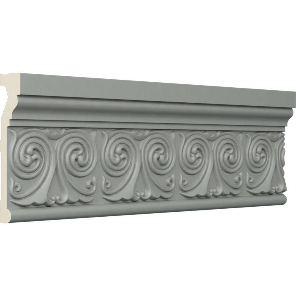 Ralston White Polyurethane Decorative Chair Rail Moulding
