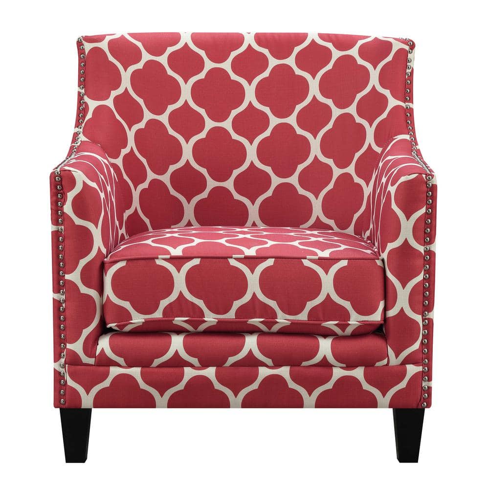 Deena Red Accent Chair Udh708100ca The Home Depot