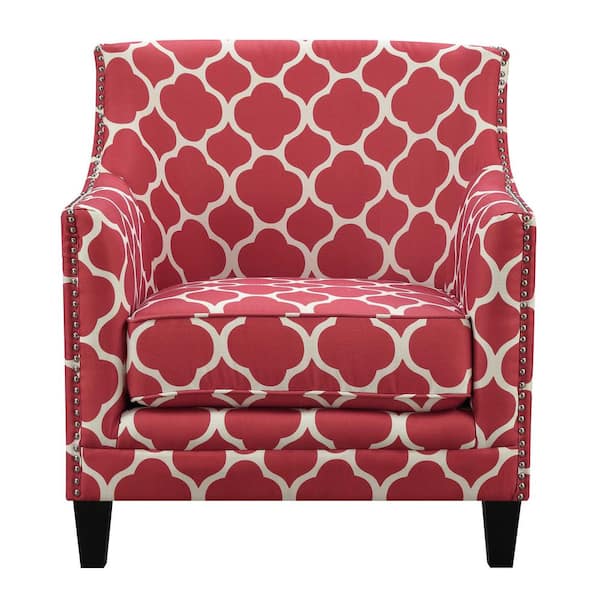 Unbranded Deena Red Accent Chair