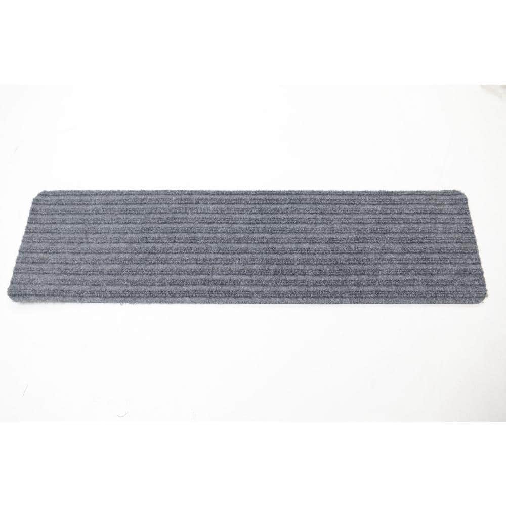 Dark Grey Low Pile Slip Resistant Stair Treads Set of 13