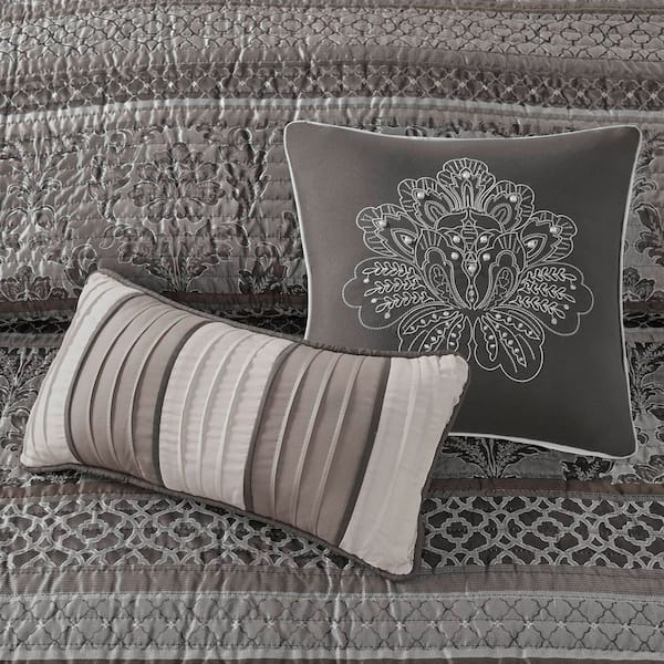 Madison Park Venetian 6-Piece Grey Polyester King/California King