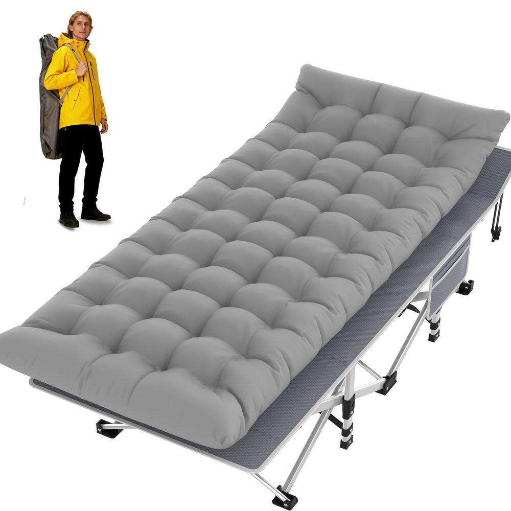 Oversized Portable Folding Camping Cot for Adults 1200D Double Layer Oxford with Carry Bag & Gray Detachable Mattress price history on PriceWatchPro