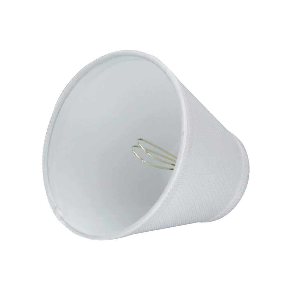 White Network Fabric Empire Candelabra Lamp Shades, Set of 6